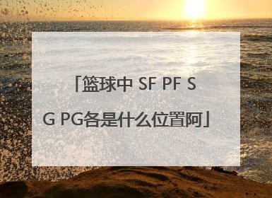 篮球中 SF PF SG PG各是什么位置阿