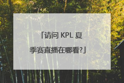 请问 KPL 夏季赛直播在哪看?